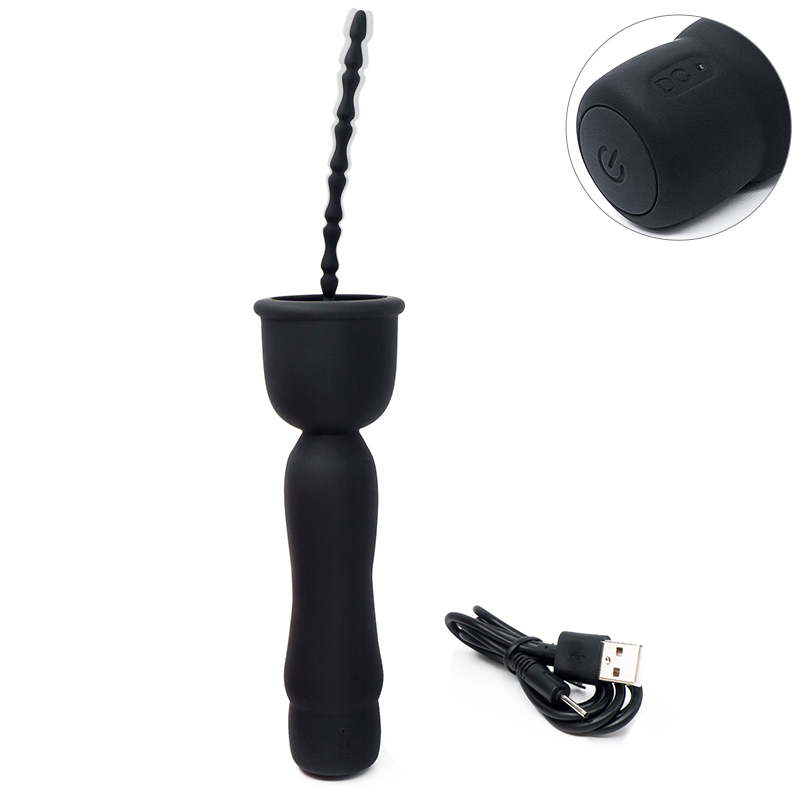 17 Speeds Penis Massager Penis Plug Urethral Stimulation Vibrator For Male Masturbator Lasting Trainer Glans Vibrators S18101905