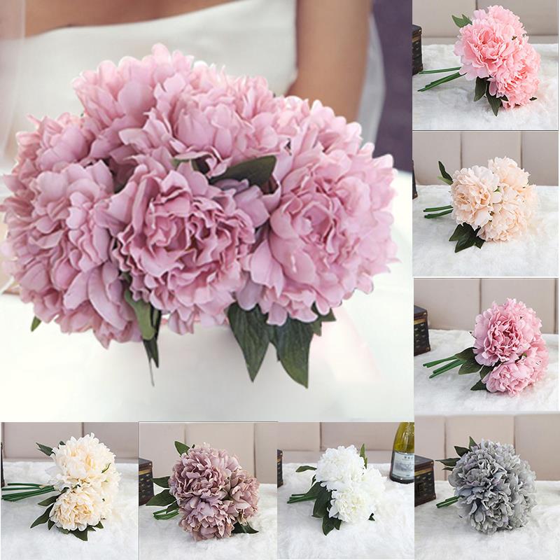 Artificial Peony Bouquet Flower Hydrangea Home Wedding Garden Decor 5 Branch, Blue
Artificial Peony Bouquet Flower Hydrangea Home Wedding Garden Decor 5 Branch, Blue