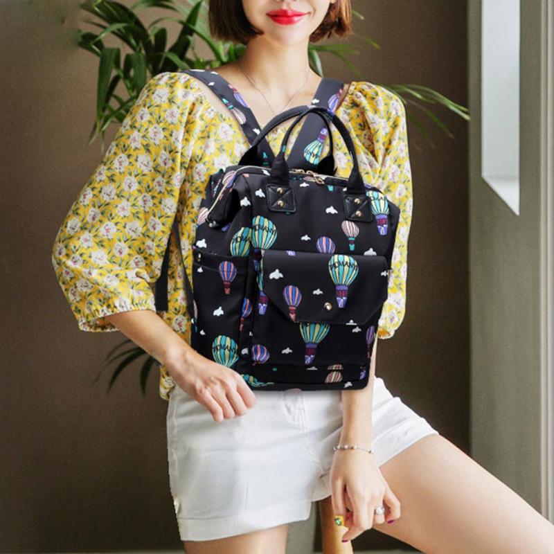 Waterproof Hot Air Balloon Printed Diaper Bag Mummy Maternity Large Nursing Travel Backpack Stroller Handbag Baby Care Nappy New