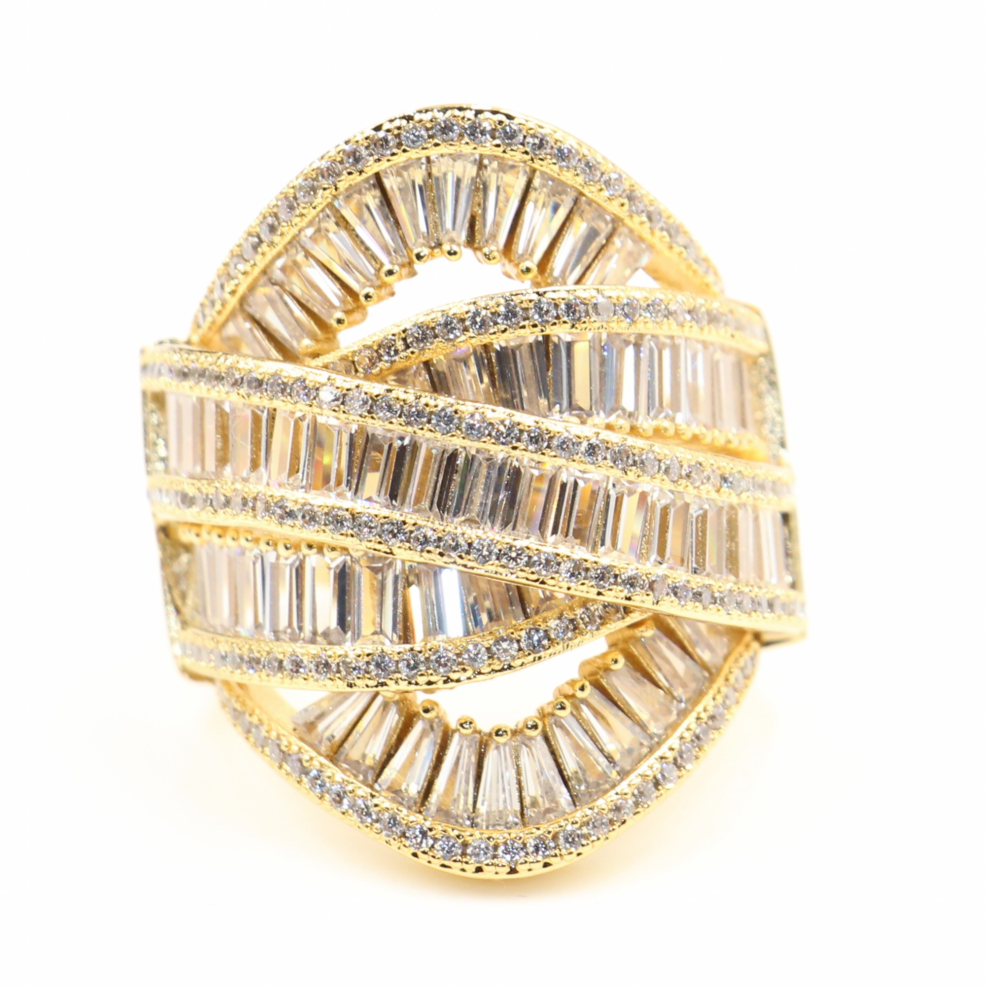 Victoria Wieck Rulalei Fashion Jewelry 925 Sterling Silver&Gold Fill Princess Cut White Topaz CZ Diamond Women Wedding Wide Eternity Ring