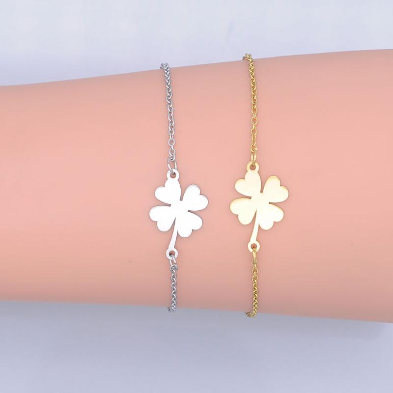 100% Stainless Steel Dainty Lucky Clover Charm Bracelet For Women Wholesale High Polished Bracelets Amazing Quality Factory Sale
100% Stainless Steel Dainty Lucky Clover Charm Bracelet For Women Wholesale High Polished Bracelets Amazing Quality Factory Sale