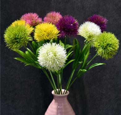 Artificial Flowers Dandelion Decorative Plastic Flower Wedding Home Decoration Valentine's Day Flowers White Green Length 25cm