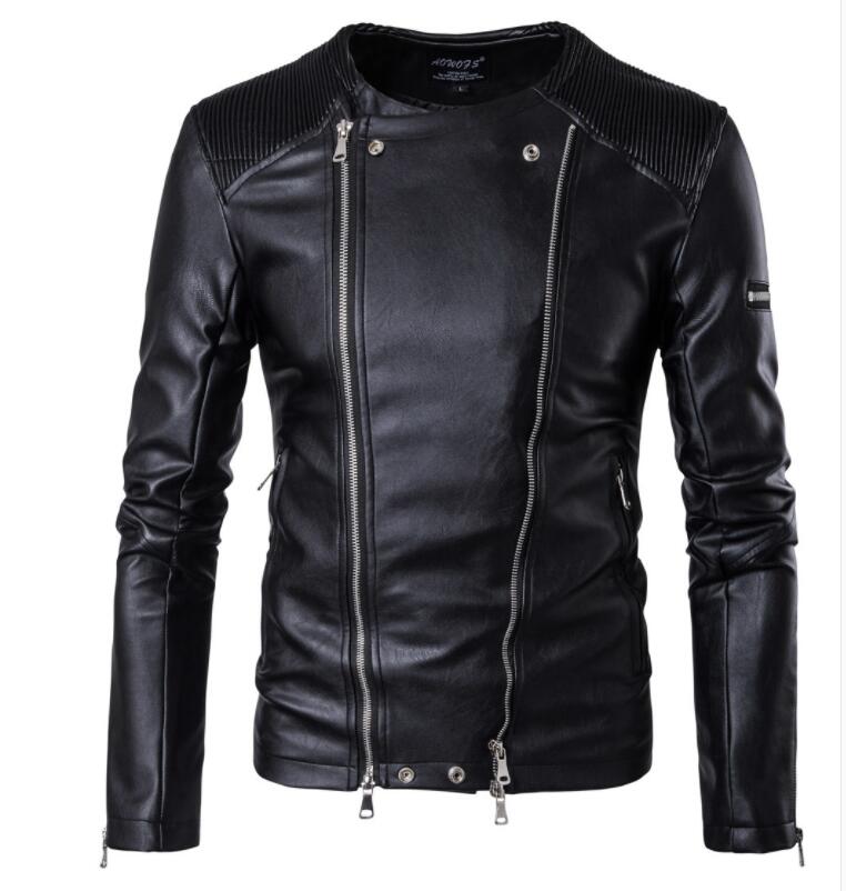Punk lapel double zipper motorcycle leather jacket men long sleeve England mens leather jackets short coats biker black
Punk lapel double zipper motorcycle leather jacket men long sleeve England mens leather jackets short coats biker black