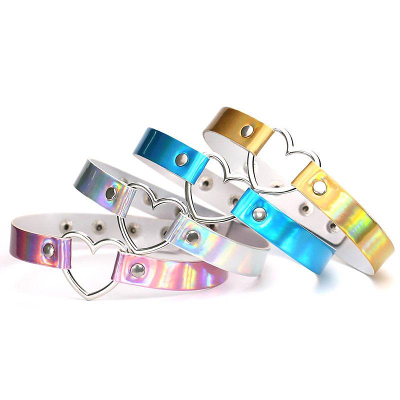 Rainbow Laser Heart love necklace Choker Necklace Collar Sub Slave Necklaces designer necklace designer jewelry fashion
Rainbow Laser Heart love necklace Choker Necklace Collar Sub Slave Necklaces designer necklace designer jewelry fashion