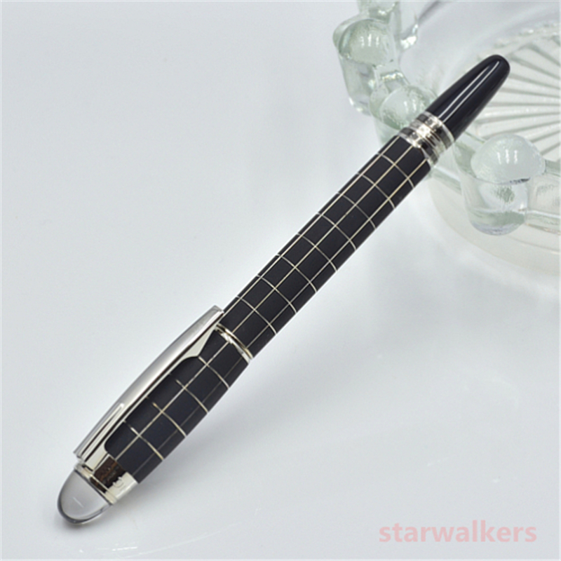 wholesale Hot sales Black Sier ballpoint / Roller ball pen with Crystal Head office stationery business Calligraphy ink pens Gift No Box
