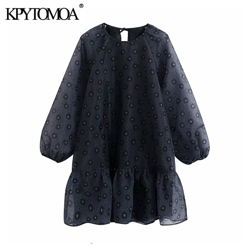 Vintage Sexy Transparent Printed Organza Mini Dress Women 2020 Fashion O Neck Long Sleeve Ruffles Female Dresses Vestidos Mujer, As picture
Vintage Sexy Transparent Printed Organza Mini Dress Women 2020 Fashion O Neck Long Sleeve Ruffles Female Dresses Vestidos Mujer, As picture