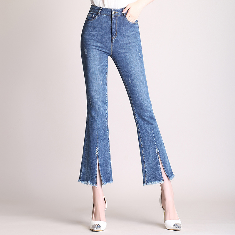 Women Flare Jeans 2020 Fashion Spring Summer Elastic HIgh Waist Fringe Split BLue Denim Jeans Plus Size 3XL,4XL, Kpnd1839
Women Flare Jeans 2020 Fashion Spring Summer Elastic HIgh Waist Fringe Split BLue Denim Jeans Plus Size 3XL,4XL, Kpnd1839