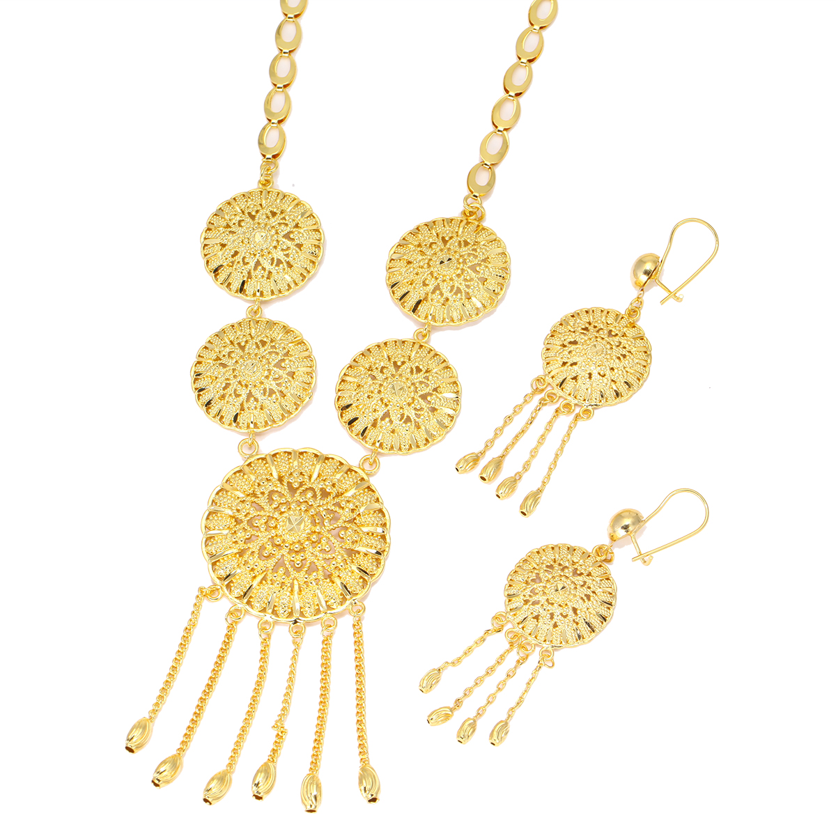 Women Wedding Necklace Earrings Jewelry Set Gold Color African Eritrea Ethiopian Habesha Wedding Jewelry, Golden
Women Wedding Necklace Earrings Jewelry Set Gold Color African Eritrea Ethiopian Habesha Wedding Jewelry, Golden