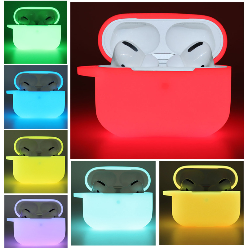 Luminous Silicone Case for AirPods Pro Case Wireless Bluetooth Earphone Protection Cover Shell Headset airpods 3 Case with Hook
Luminous Silicone Case for AirPods Pro Case Wireless Bluetooth Earphone Protection Cover Shell Headset airpods 3 Case with Hook