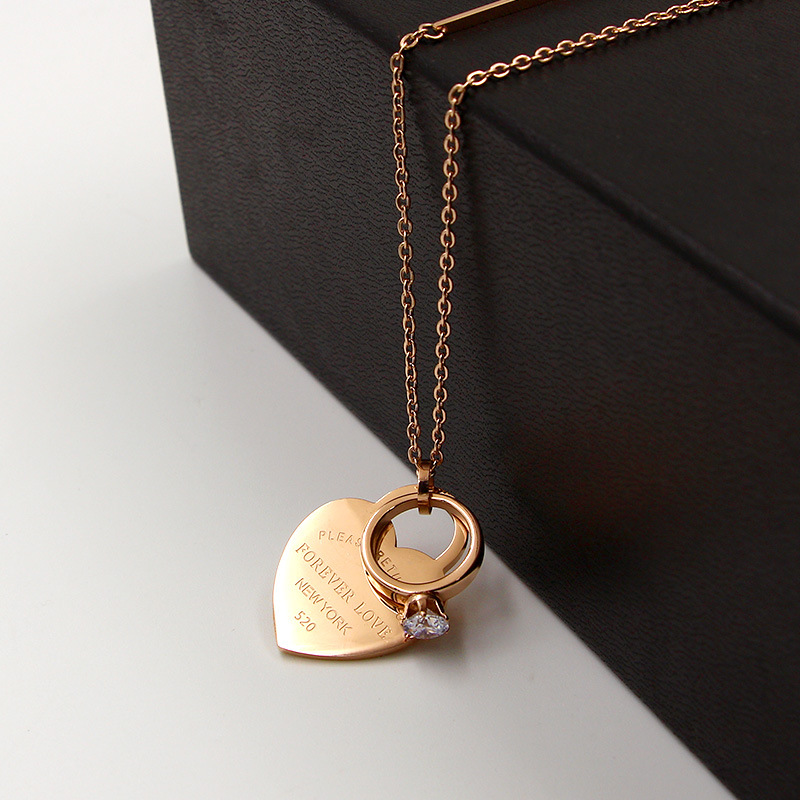 Fashion Brand Rose Gold Color Stainless Steel Forever Love Heart Crystal Circle Pendant Necklace Sweater Chain Women Gift, Silver
Fashion Brand Rose Gold Color Stainless Steel Forever Love Heart Crystal Circle Pendant Necklace Sweater Chain Women Gift, Silver