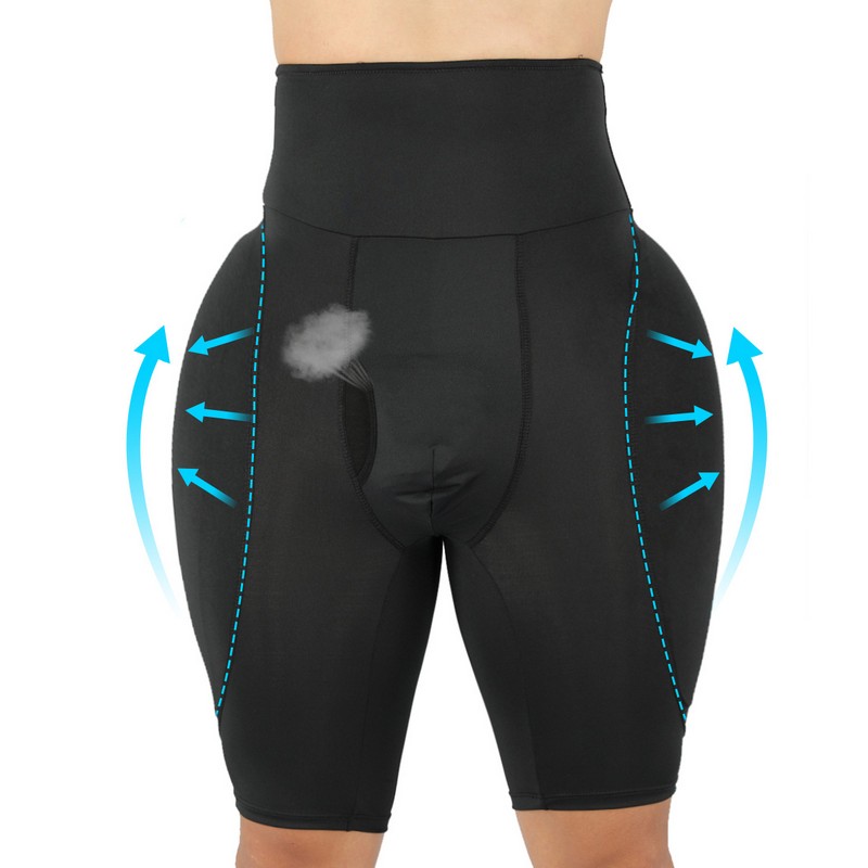 Men FAKE ASS Body Shapers High Waisted Side Booty Padded Seamless Tummy Control Panties Shapewear Boxer Hip Enhancer Butt Lifter Underwear Plus Size 6