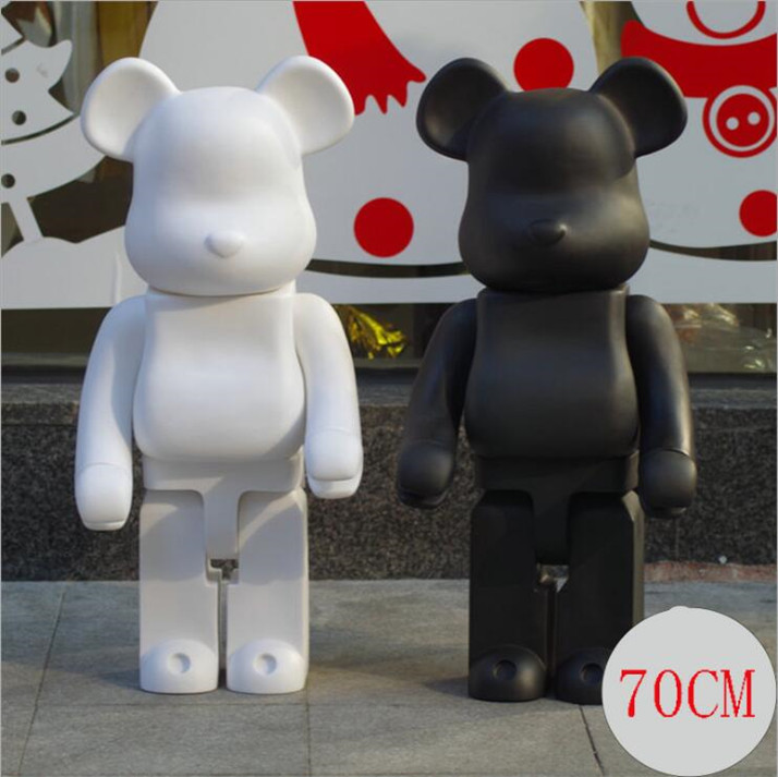 

HOT 1000% 70CM Bearbrick Evade glue Black. white and red bear figures Toy For Collectors Be@rbrick Art Work model decorations kids gift