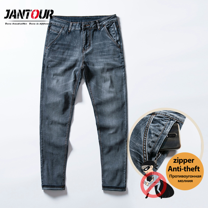 Jantour Spring summer New Men's Brand Jeans Straight Elastic Anti-theft Zipper Denim Pants Male Big Size 28-40, Blue
Jantour Spring summer New Men's Brand Jeans Straight Elastic Anti-theft Zipper Denim Pants Male Big Size 28-40, Blue