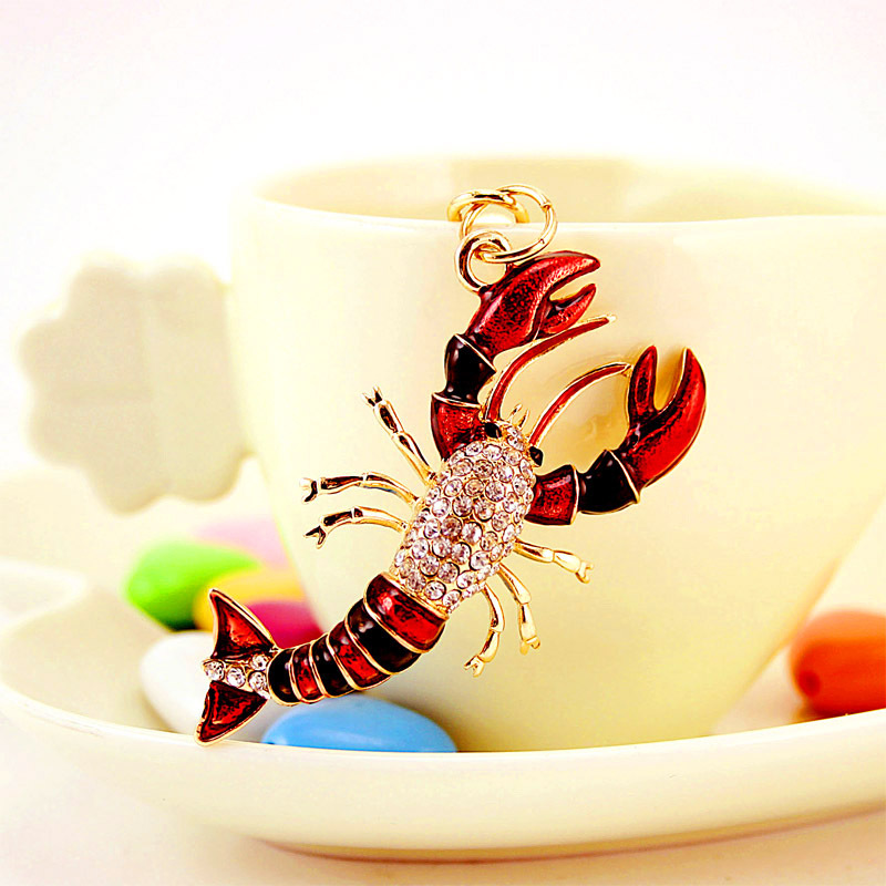 XDPQQ cute Australian crayfish shape car key ring men's key ring metal rhinestone drip pendant small gift
XDPQQ cute Australian crayfish shape car key ring men's key ring metal rhinestone drip pendant small gift