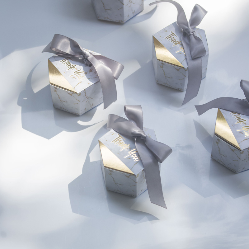 Marbling Style Candy Boxes Wedding Favors Gifts Box Party Supplies New Creative Baby Shower Paper Candy Boxes Package