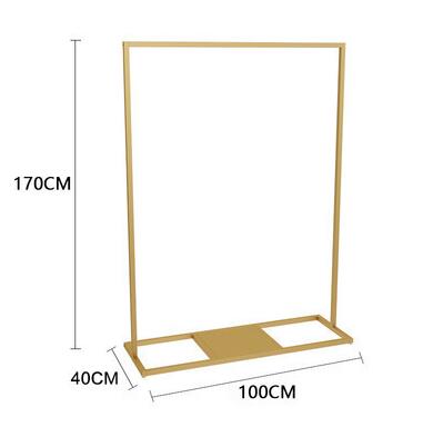 Golden iron clothing rack Bedroom Furniture modern simple floor hanger cloth store racks wall shelf women's Vintage type clothes hangers