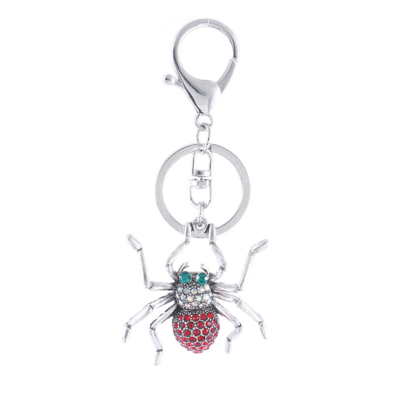 Fashion 45mm Key Ring Metal Key Chain Keychain Jewelry Alloy Bag Charm Car Keychain Key Ring Holder Gift Spider Halloween 45x47mm Pendant