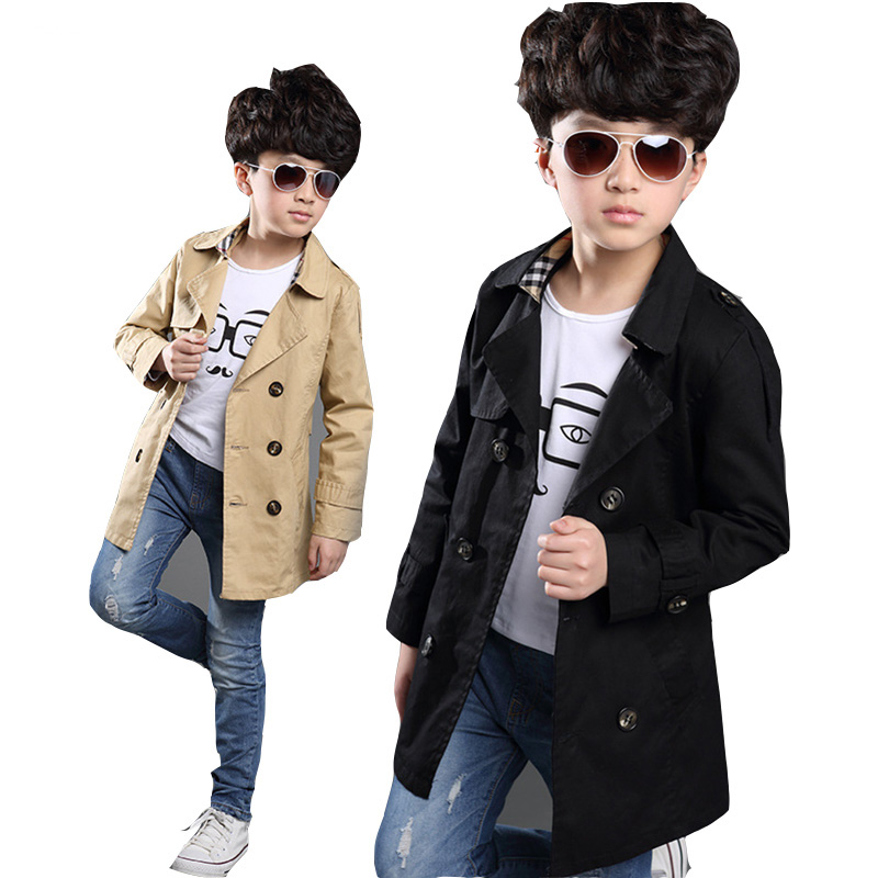 Boy Trench Coat New Long Sleeve Outerwear Kids Windbreaker Boys Children Trench Coat Black and Khaki Outerwear 4-16Y
Boy Trench Coat New Long Sleeve Outerwear Kids Windbreaker Boys Children Trench Coat Black and Khaki Outerwear 4-16Y