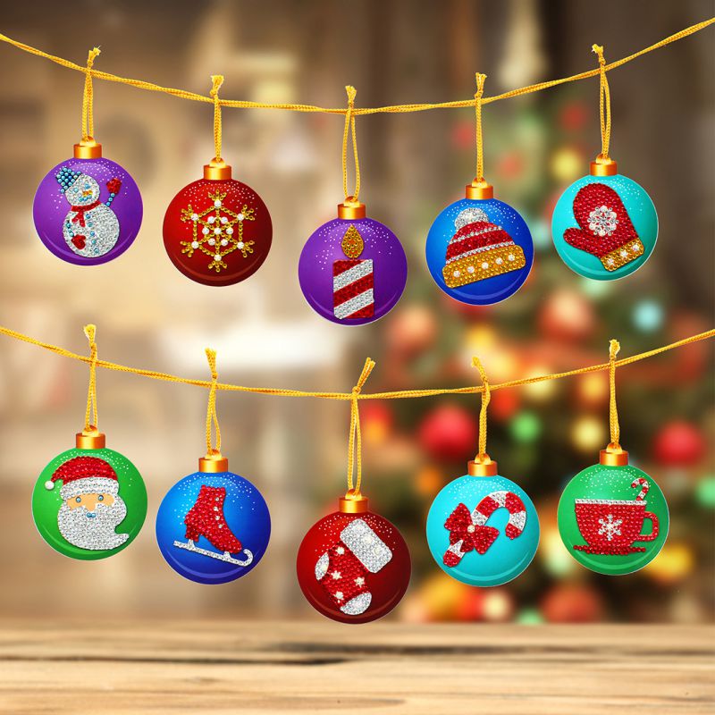 10PC DIY Supplies Kit Adornos De Navidad Diamond Painting Christmas Pendant Handmade Xmas Tree Hanging Ornament Mosaic Making
10PC DIY Supplies Kit Adornos De Navidad Diamond Painting Christmas Pendant Handmade Xmas Tree Hanging Ornament Mosaic Making