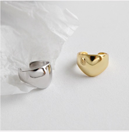 Hot personalized 925 sterling silver jewelry Korean brand hand-made designer basic minimaist thick ear cuff no piercing earrings