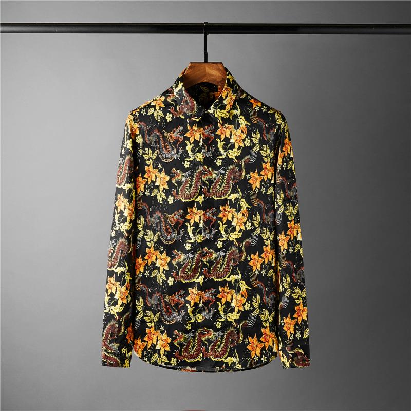 100% Cotton Mens Luxury Allover Printing Long Sleeve Shirt Fashion Casual Slim Fit Shirts Men Plus Size 4XL, Black
100% Cotton Mens Luxury Allover Printing Long Sleeve Shirt Fashion Casual Slim Fit Shirts Men Plus Size 4XL, Black