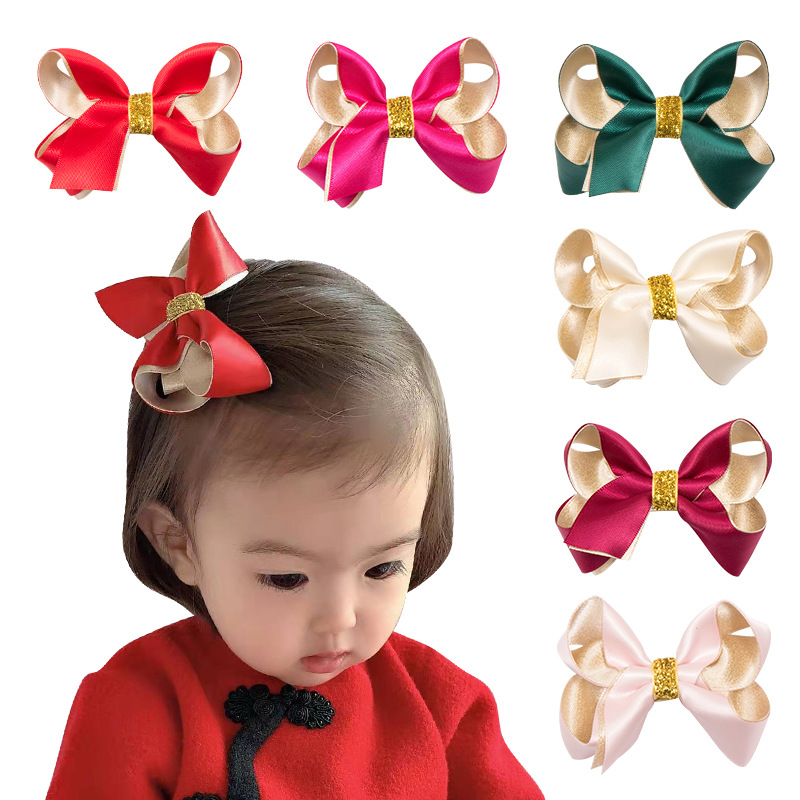 Polyester Ribbon Hiar Clips Lovely Girls Two color Bowknot Hairpins 7cm Cute Kids Bowknots Hair Accessories Wholesale 24pcscm Hairpins, Green 
Polyester Ribbon Hiar Clips Lovely Girls Two color Bowknot Hairpins 7cm Cute Kids Bowknots Hair Accessories Wholesale 24pcscm Hairpins, Green