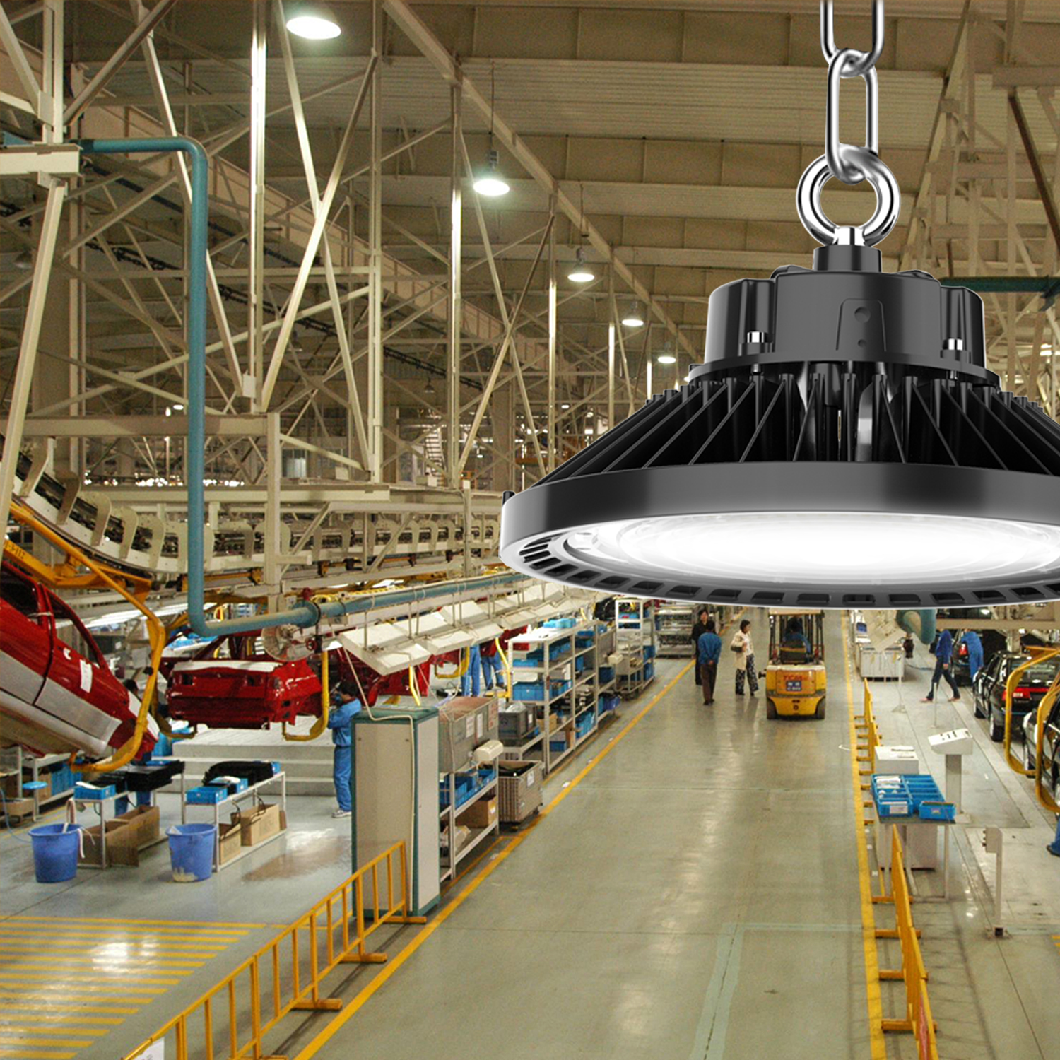 ETL UFO LED High Bay Lights Dimmable 150W 200W 240W LED Industrial Lighting warehouse exhibition lighting Lamp Highbay Light 5 Years Warranty