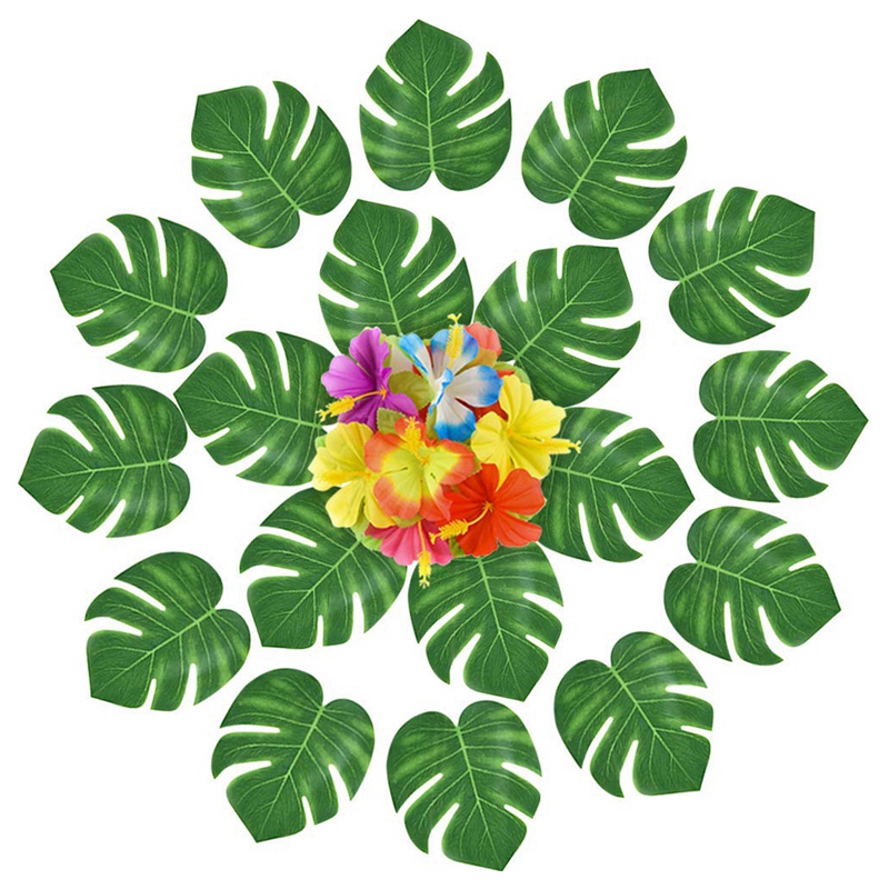 Set Of 120 Hawaii Style Decorating Pieces for Summer with Palm Leaves and Artificial Flowers - Tropical Plants - Birthd, Green
Set Of 120 Hawaii Style Decorating Pieces for Summer with Palm Leaves and Artificial Flowers - Tropical Plants - Birthd, Green