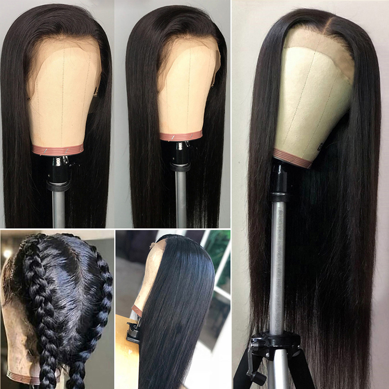 Straight Lace Front Human Hair Wigs For Black Woman Pre Plucked 150 Density 13x4 Lace Front Wig Brazilian Remy Hair Wigs new