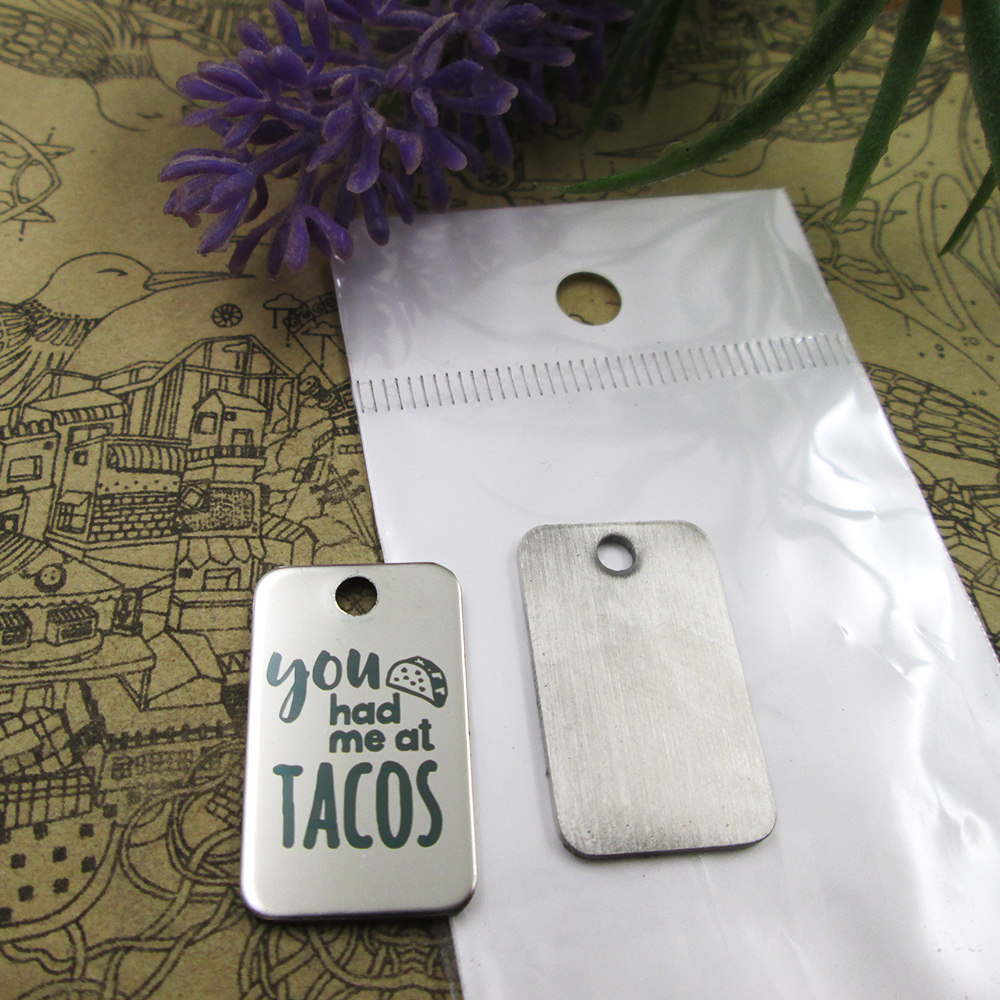 40pcs--"you had me at tacos"stainless steel charms more style for choosing DIY Charms pendants for necklace
40pcs--"you had me at tacos"stainless steel charms more style for choosing DIY Charms pendants for necklace