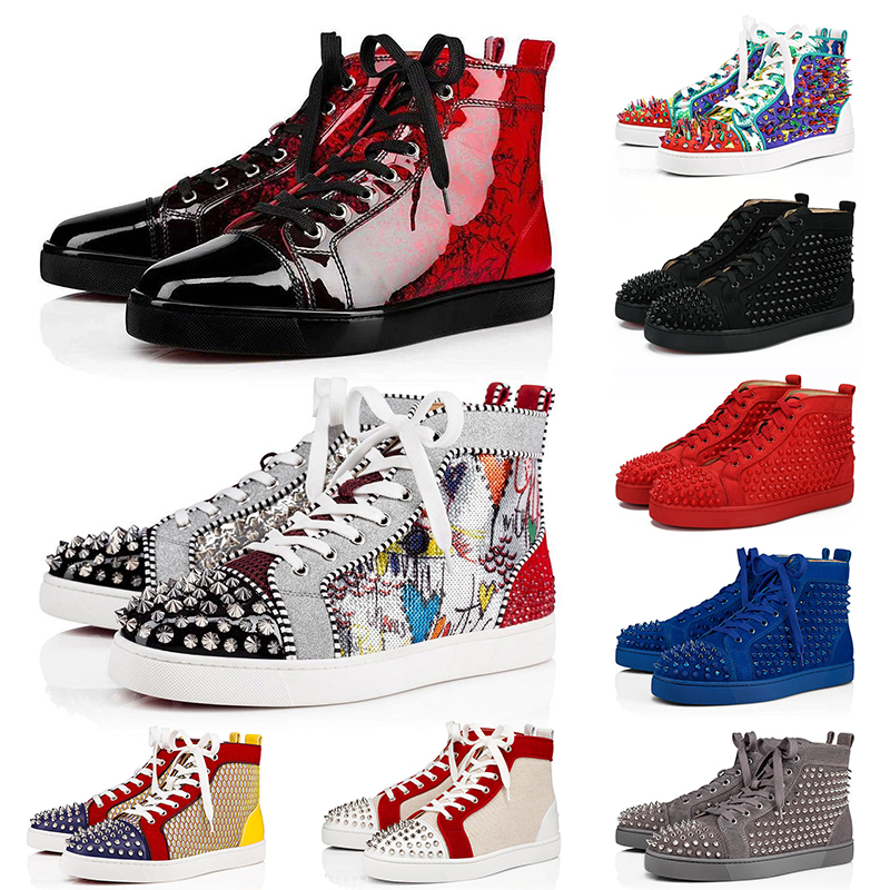 Top Quality Genuine Leather Womens Mens Red Bottoms Spike Shoes Luxury Designer Party Love Platform Casual Shoes suede Graffiti Sneakers, Black
Top Quality Genuine Leather Womens Mens Red Bottoms Spike Shoes Luxury Designer Party Love Platform Casual Shoes suede Graffiti Sneakers, Black
