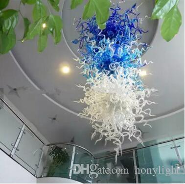 Large Chandelier Living Room Dining Room Big Size Chain Pendant Lamps Foyer Hand Blown Glass DIY Chandelier