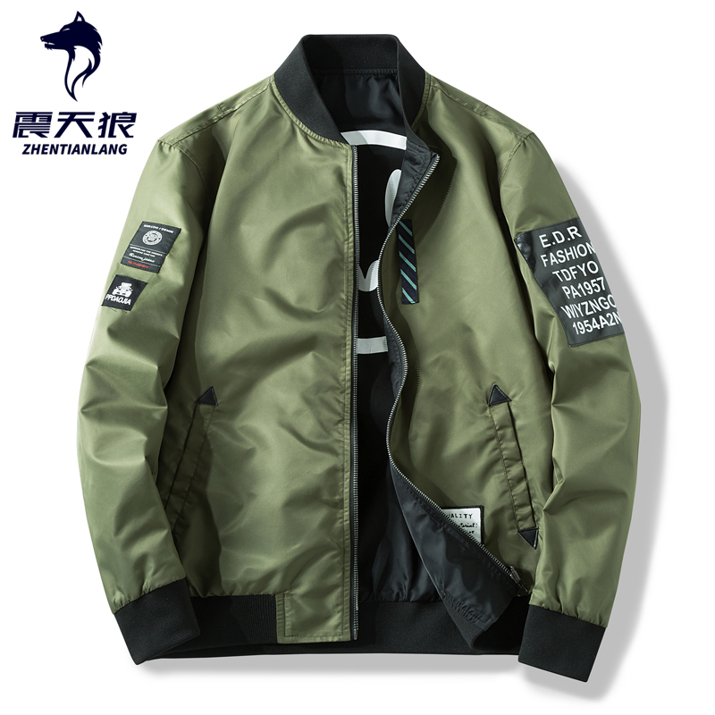 2020 Men's Jackets Both Side Wear Coat Men Pilot With Patches Green Black blue Autumn Hip Hop Streetwear Windbreaker Clothing
2020 Men's Jackets Both Side Wear Coat Men Pilot With Patches Green Black blue Autumn Hip Hop Streetwear Windbreaker Clothing
