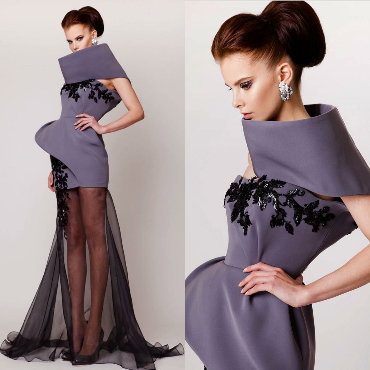 Azzi & Osta Classic Prom Dresses Sheath Art Deco-inspired Neck Major Beading Evening Gowns Red Carpet Dress Formal Party Dresses Customized