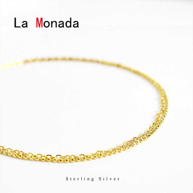 Other Bracelets La Monada 925 Sterling Silver Link Chain For Women Trendy Fine Jewelry Bracelet Woman Minimalist Double
Other Bracelets La Monada 925 Sterling Silver Link Chain For Women Trendy Fine Jewelry Bracelet Woman Minimalist Double