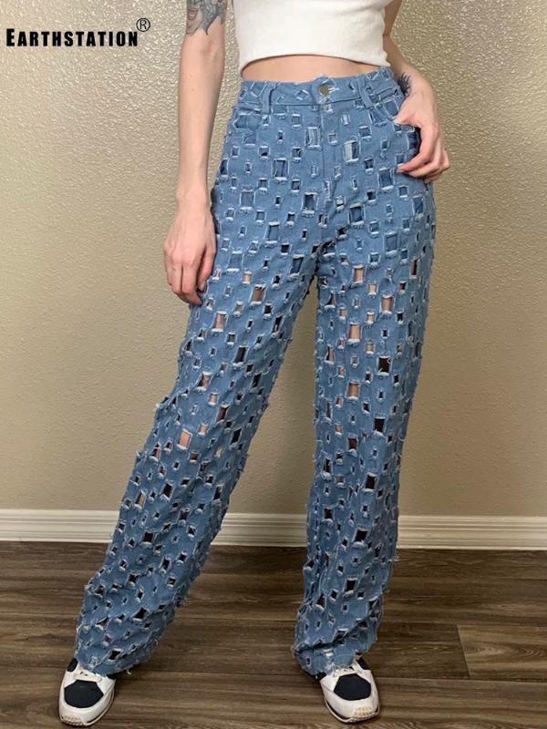 Free shipping heavy craft, old, broken, hollow, washed, denim, wide legs, trousers, ladies, summer, new personality, wild, Blue
Free shipping heavy craft, old, broken, hollow, washed, denim, wide legs, trousers, ladies, summer, new personality, wild, Blue