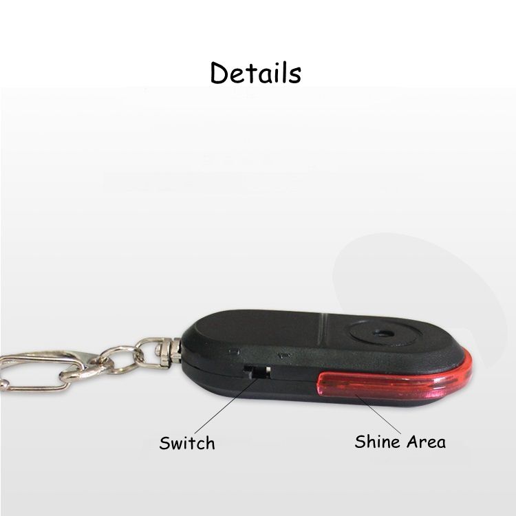 New Arrival Wireless 10m Anti-Lost Alarm Key Finder Locator Keychain Whistle Sound Control LED Light Mini Anti Lost Key Finder