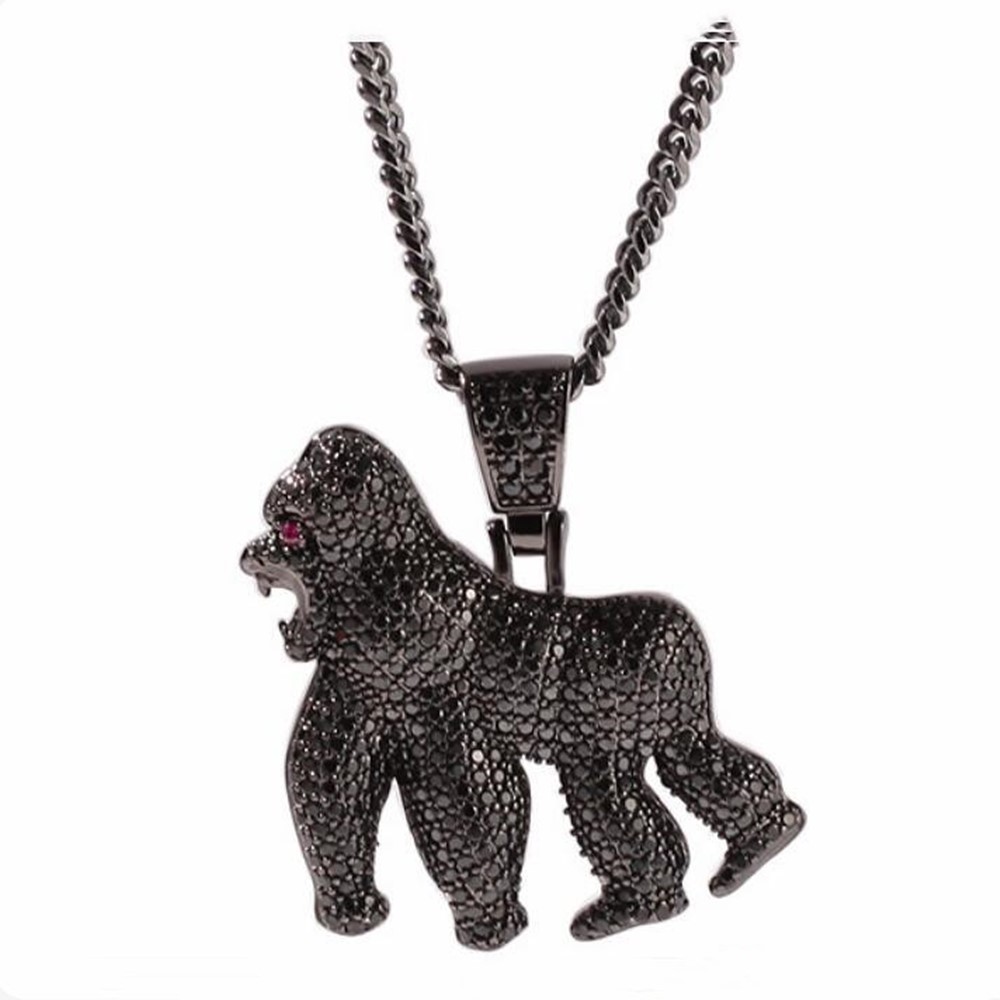 Hip Hop Blusterous Animal Gorilla Necklace Full 3A CZ Zircon Bling Iced Out Pendants Necklace For Men Rapper Personality Jewelry
Hip Hop Blusterous Animal Gorilla Necklace Full 3A CZ Zircon Bling Iced Out Pendants Necklace For Men Rapper Personality Jewelry