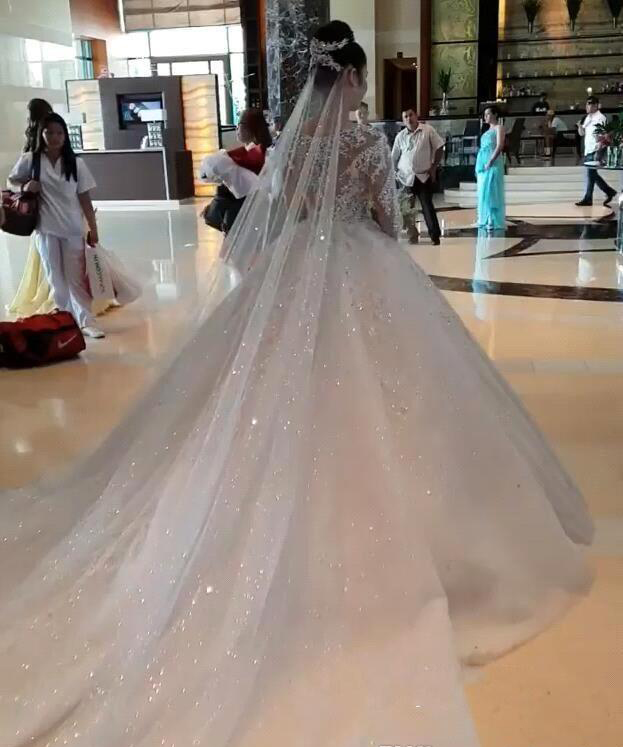Princess Handmade Wedding Dresses Muslim Long Sleeves Gowns Formal Bride Bridal Plus Size Custom Made