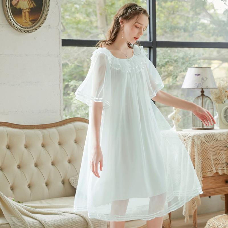 Wasteheart Women Fashion Blue Green Sexy Sleepwear Nightdress Mesh Nightwear Sleepshirts Nightgown Sleepwear Luxury Female, White(long sleeve)
Wasteheart Women Fashion Blue Green Sexy Sleepwear Nightdress Mesh Nightwear Sleepshirts Nightgown Sleepwear Luxury Female, White(long sleeve)