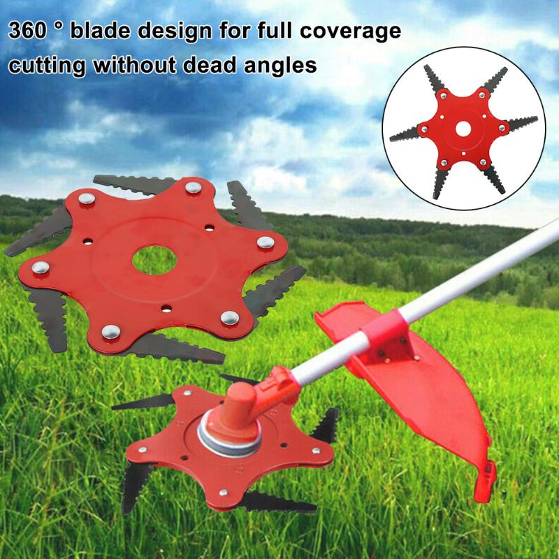 6 Blade Brush Manganese Steel Brush Cutter Lawn Mower Metal Blades Trimmer Head Garden Grass Trimmer Head for Lawn Mower
6 Blade Brush Manganese Steel Brush Cutter Lawn Mower Metal Blades Trimmer Head Garden Grass Trimmer Head for Lawn Mower