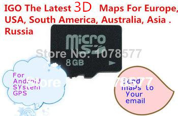 GPS IGO map sd card us 8GB with lastest GPS maps Europe, USA, South America, Australia, Asia Free Shipping For Android system
GPS IGO map sd card us 8GB with lastest GPS maps Europe, USA, South America, Australia, Asia Free Shipping For Android system