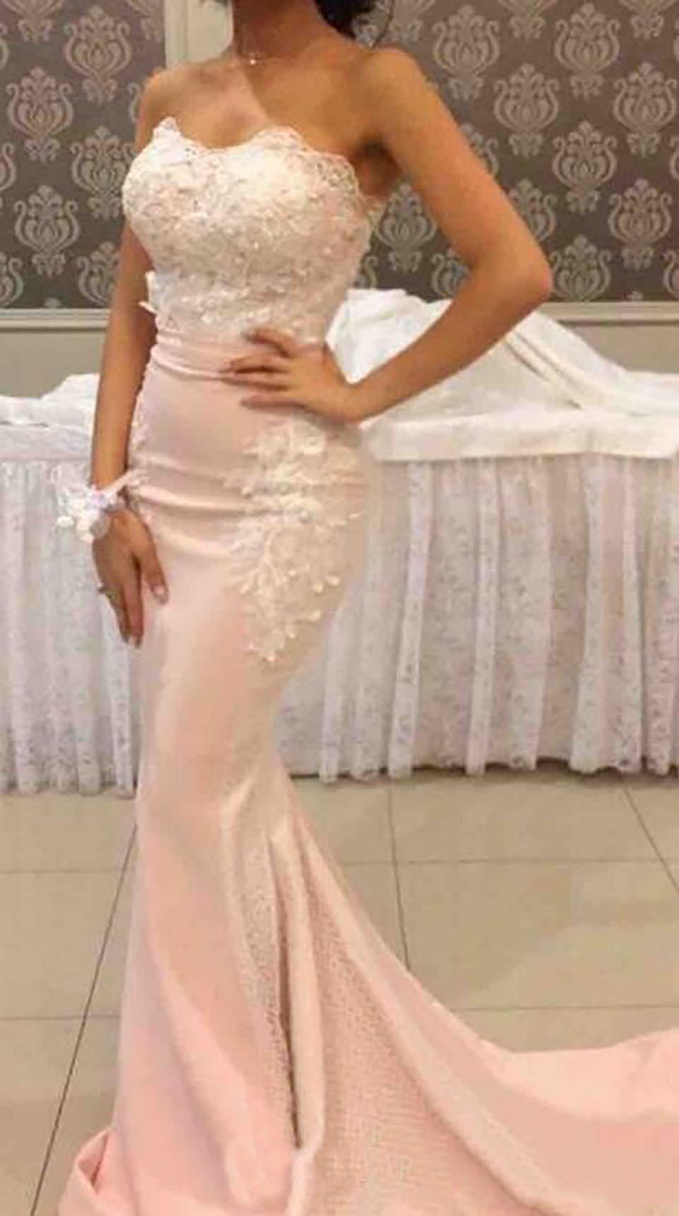 Elegant Mermaid Cheap Evening Dresses With Tulle Sexy See Through Party Evening Gowns Custom Made Luxury Dress Evening Wear BD9070
