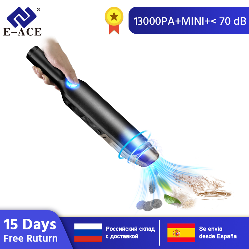 E-ACE Wireless Handheld Car Vacuum Cleaner Powerful Cyclone Suction Rechargeable Wet/Dry Auto for Car Home Pet Hair
E-ACE Wireless Handheld Car Vacuum Cleaner Powerful Cyclone Suction Rechargeable Wet/Dry Auto for Car Home Pet Hair