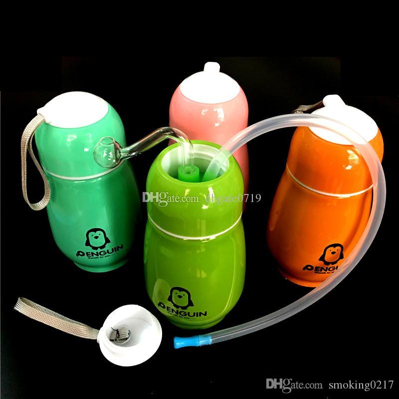 4 colors Stainless Steel Penguin Cup unbreakable Dab oil rig Water Pipes 14mm Female Joint Oil Dab Rigs With glass Banger and hose
4 colors Stainless Steel Penguin Cup unbreakable Dab oil rig Water Pipes 14mm Female Joint Oil Dab Rigs With glass Banger and hose