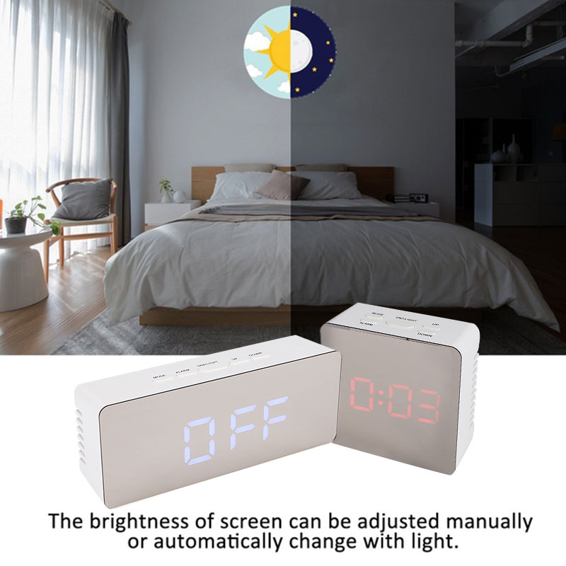 LED Display Mirror Surface Multicolo Alarm Clock Time Timer Remind Multi-Functional Timepiece Horologe Gift Automatic Prompt
LED Display Mirror Surface Multicolo Alarm Clock Time Timer Remind Multi-Functional Timepiece Horologe Gift Automatic Prompt