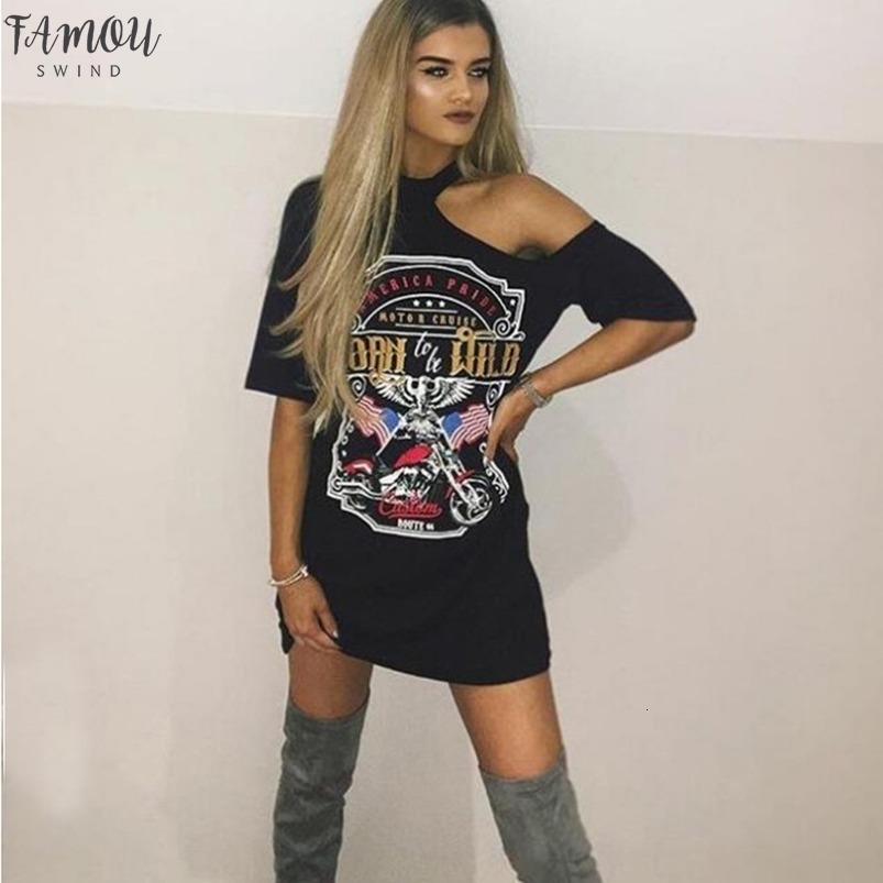 Ladies Women Punk Rock Short Sleeve Eagle Print T Shirt Cut Shoulder Halter Baggy Drop Shipping, As picture
Ladies Women Punk Rock Short Sleeve Eagle Print T Shirt Cut Shoulder Halter Baggy Drop Shipping, As picture