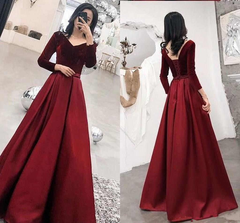 Hot Sale Satin Evening Party Gowns Lace Up Back Soft Velvet Long Sleeves Prom Dresses A Line Bride Gown, Silver
Hot Sale Satin Evening Party Gowns Lace Up Back Soft Velvet Long Sleeves Prom Dresses A Line Bride Gown, Silver