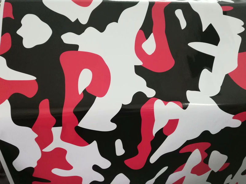 Black White Red Camo Vinyl Film Self Adhesive With Air Free Bubbles Camouflage Car Wrap Foil DIY Styling Sticker Wrapping