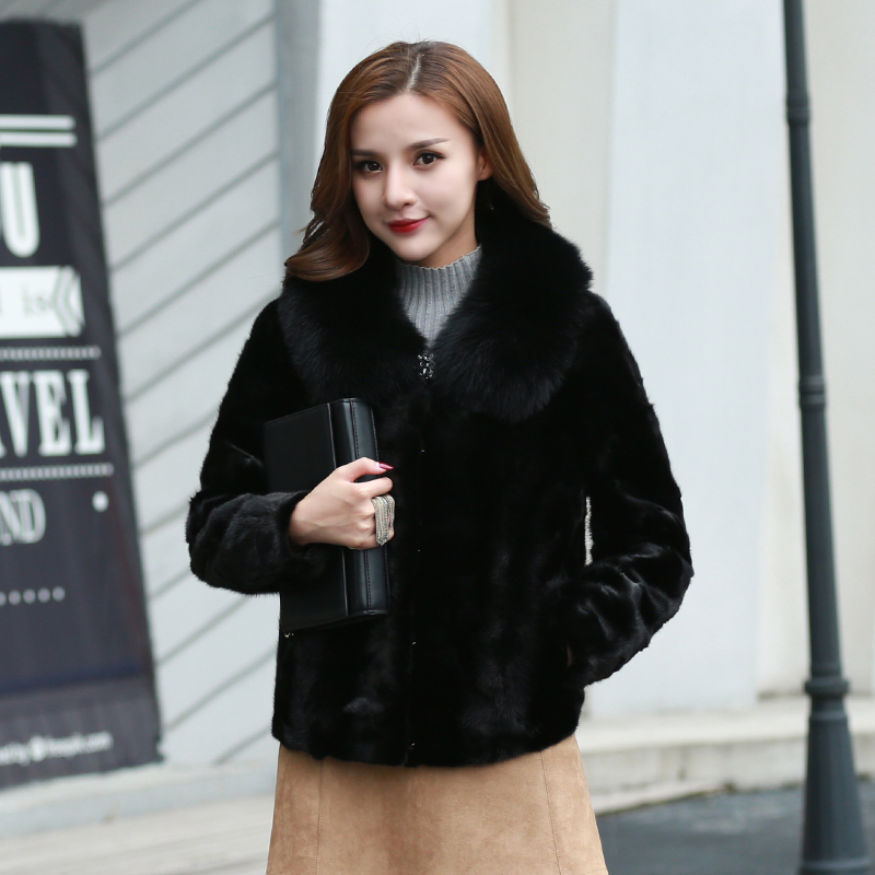 Size Real Mink Plus Jacket Autumn Winter Coat Fur Collar Coats Women Korean Jackets Abrigo Mujer MY1119, Black
Size Real Mink Plus Jacket Autumn Winter Coat Fur Collar Coats Women Korean Jackets Abrigo Mujer MY1119, Black